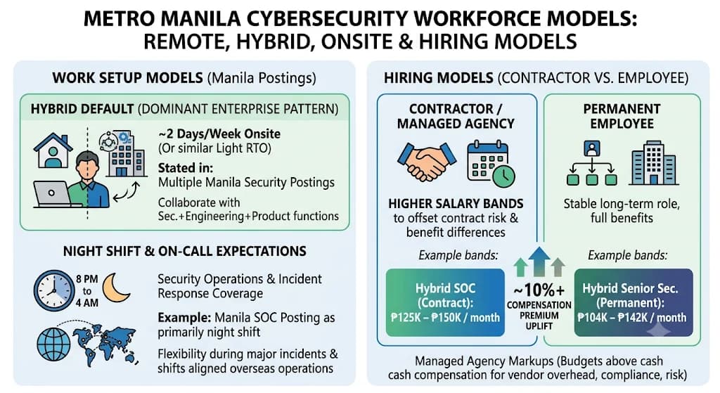Cybersecurity work setup and hiring model considerations in Metro Manila