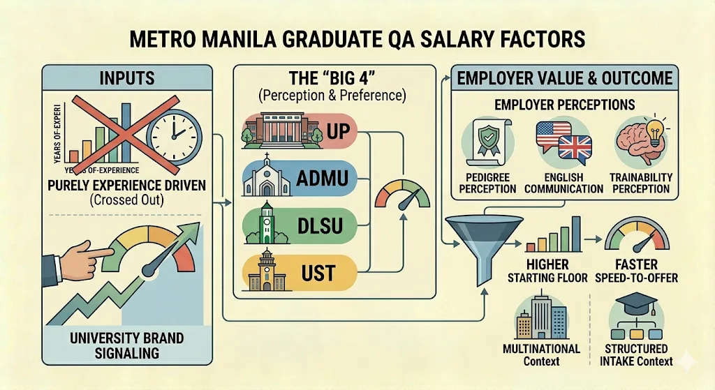 Metro Manila graduate QA salary factors