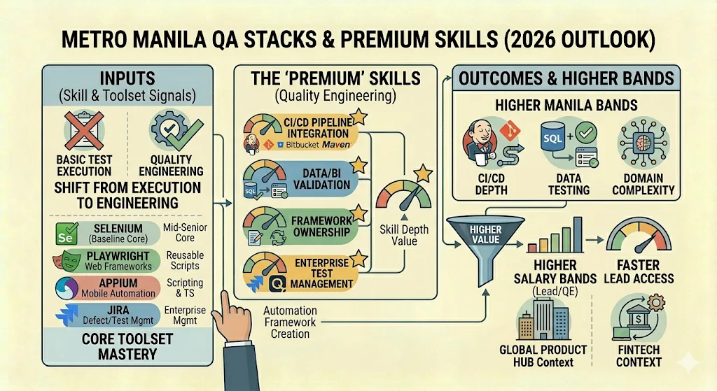 Metro Manila QA stacks and premium skills for 2026